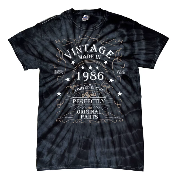 38th Birthday Retro Limited Edition Man Woman Vintage 1986 Tie-Dye T-Shirt