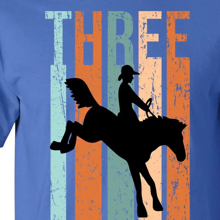 3rd Birthday Retro Rodeo Horse Lovers Cow Rider Gift Tall T-Shirt