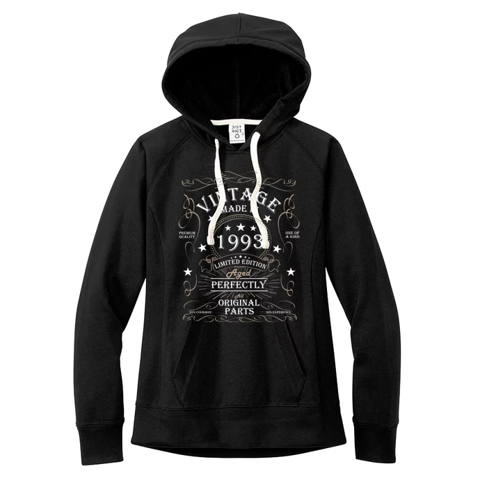 31st Birthday Retro Limited Edition Man Woman Vintage 1993 Women's Fleece Hoodie