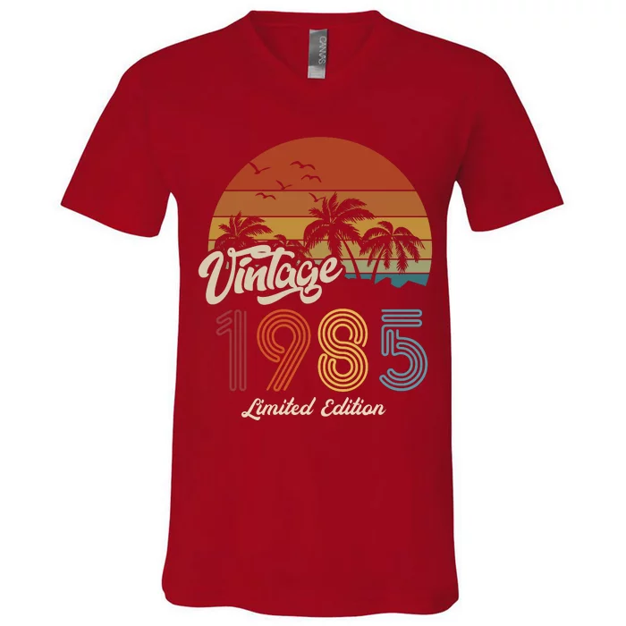 38th Birthday Vintage Limited Edition 1985 V-Neck T-Shirt