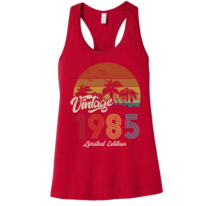 38th Birthday Vintage Limited Edition 1985 Women's Racerback Tank