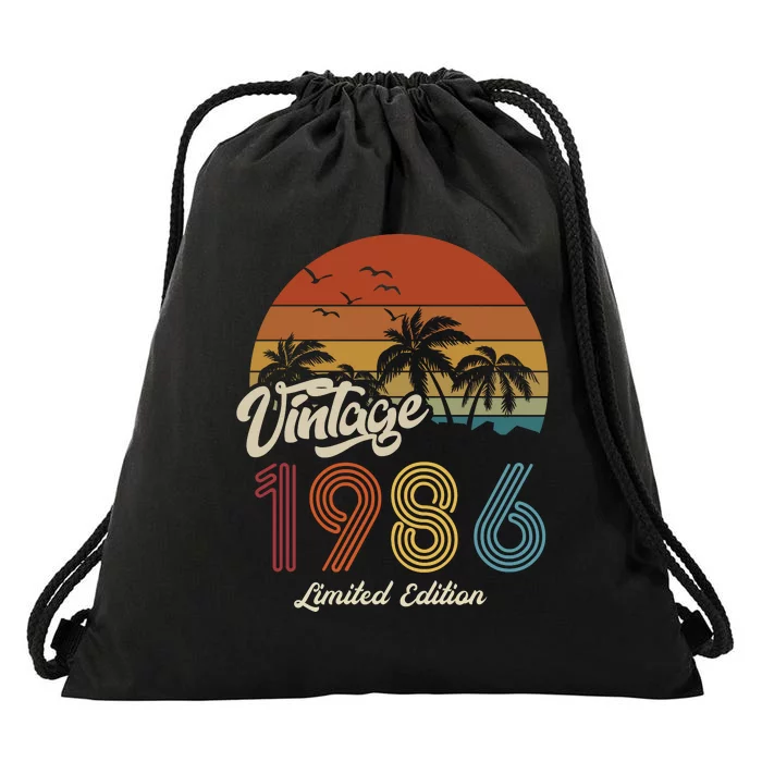 37th Birthday Vintage Limited Edition 1986 Drawstring Bag