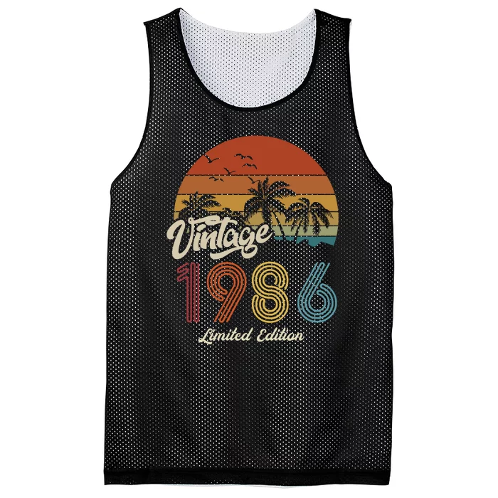 37th Birthday Vintage Limited Edition 1986 Mesh Reversible Basketball Jersey Tank