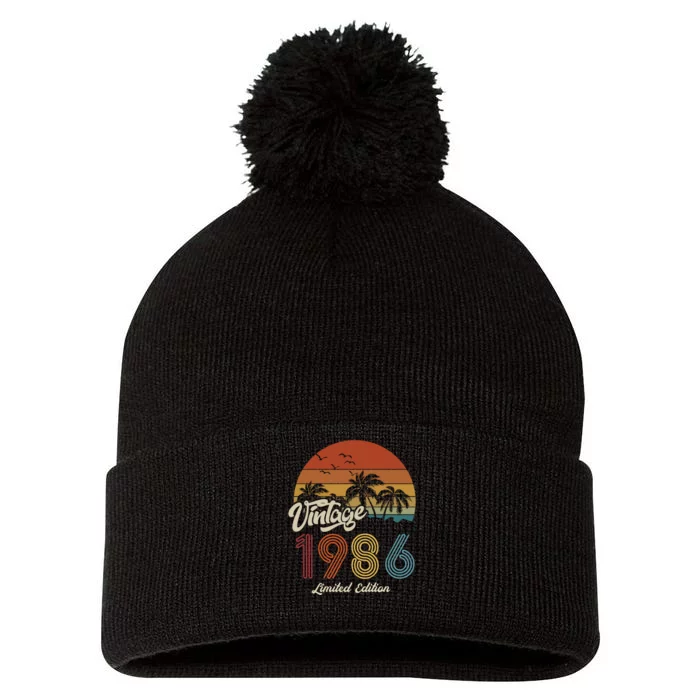 37th Birthday Vintage Limited Edition 1986 Pom Pom 12in Knit Beanie