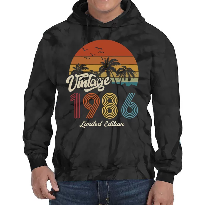 37th Birthday Vintage Limited Edition 1986 Tie Dye Hoodie