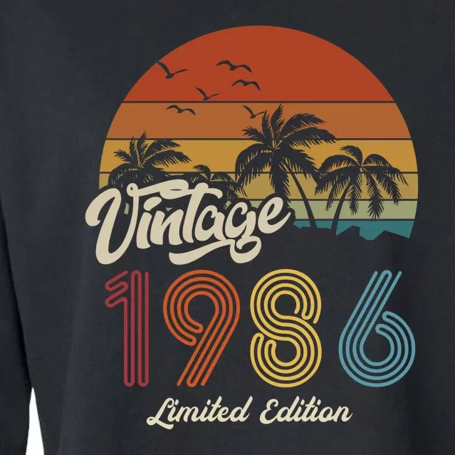 37th Birthday Vintage Limited Edition 1986 Cropped Pullover Crew