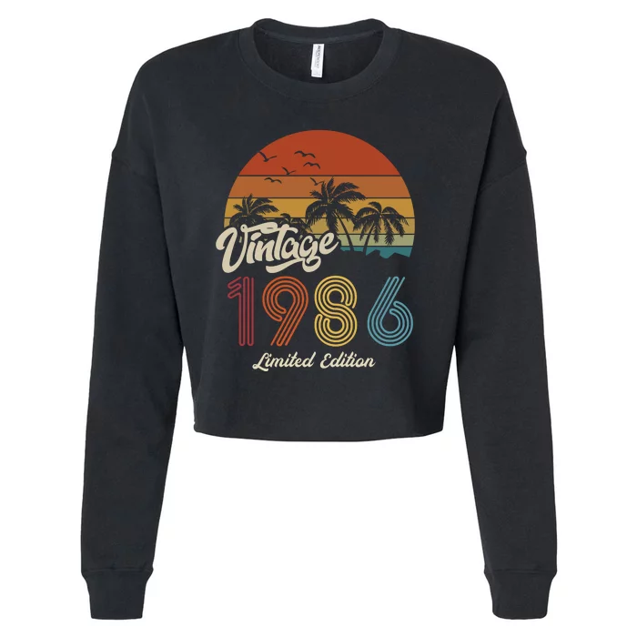 37th Birthday Vintage Limited Edition 1986 Cropped Pullover Crew