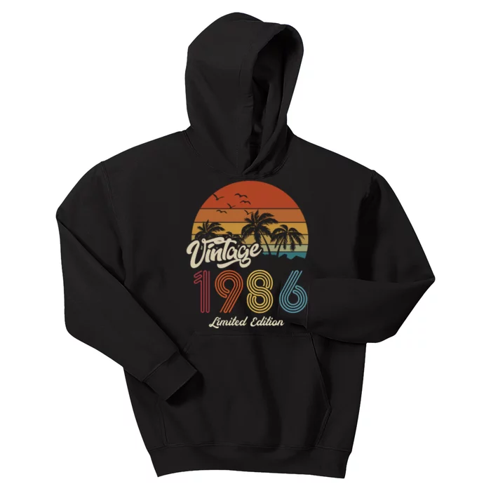 37th Birthday Vintage Limited Edition 1986 Kids Hoodie