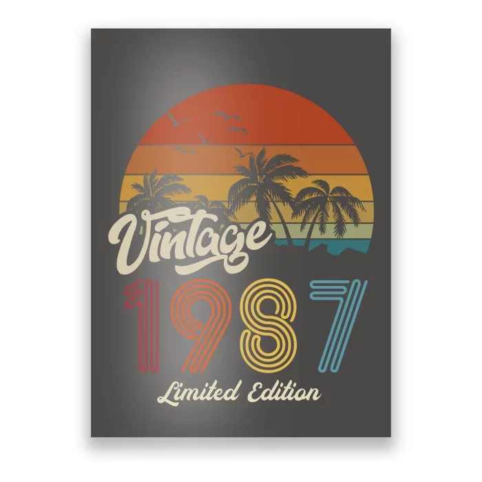 36th Birthday Vintage Limited Edition 1987 Poster