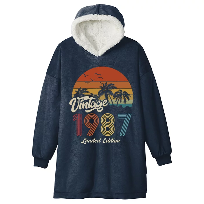 36th Birthday Vintage Limited Edition 1987 Hooded Wearable Blanket