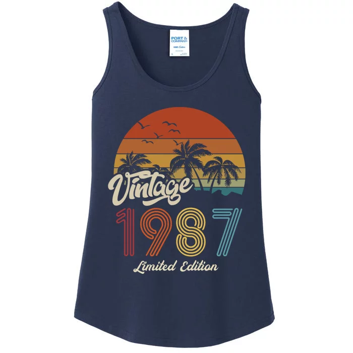 36th Birthday Vintage Limited Edition 1987 Ladies Essential Tank