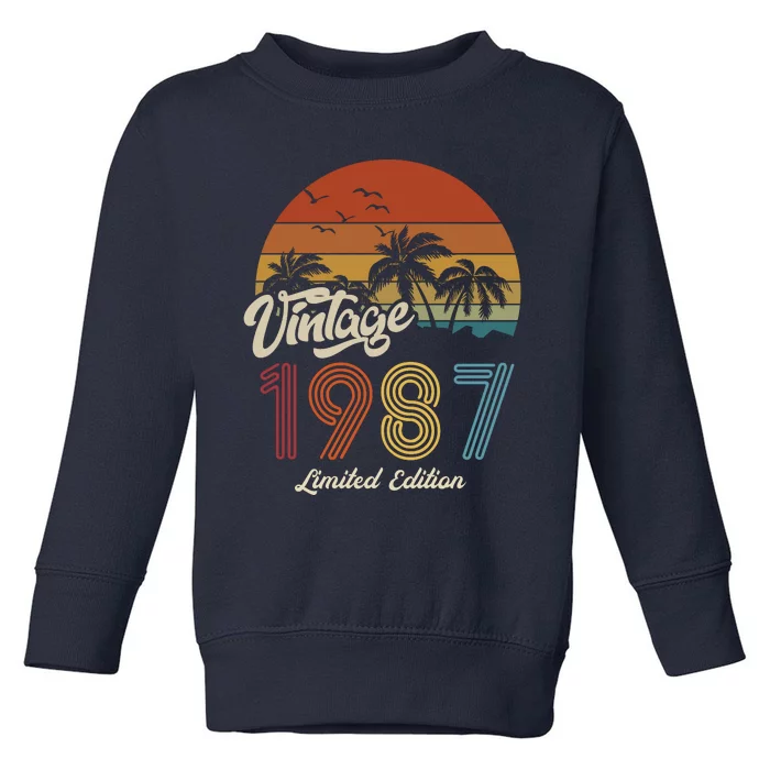 36th Birthday Vintage Limited Edition 1987 Toddler Sweatshirt