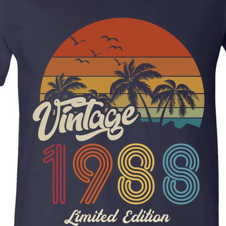 35th Birthday Vintage Limited Edition 1988 V-Neck T-Shirt