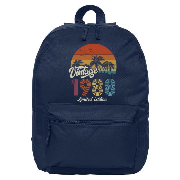 35th Birthday Vintage Limited Edition 1988 16 in Basic Backpack