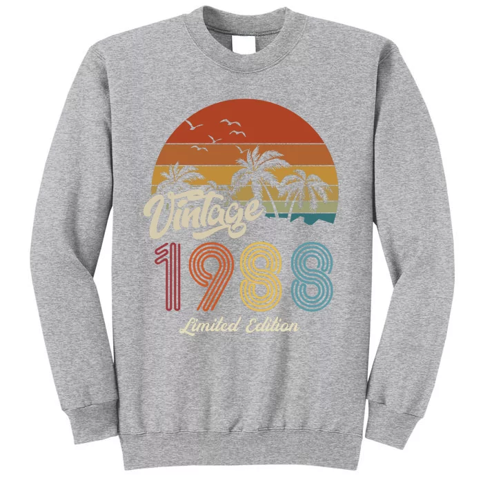 35th Birthday Vintage Limited Edition 1988 Tall Sweatshirt