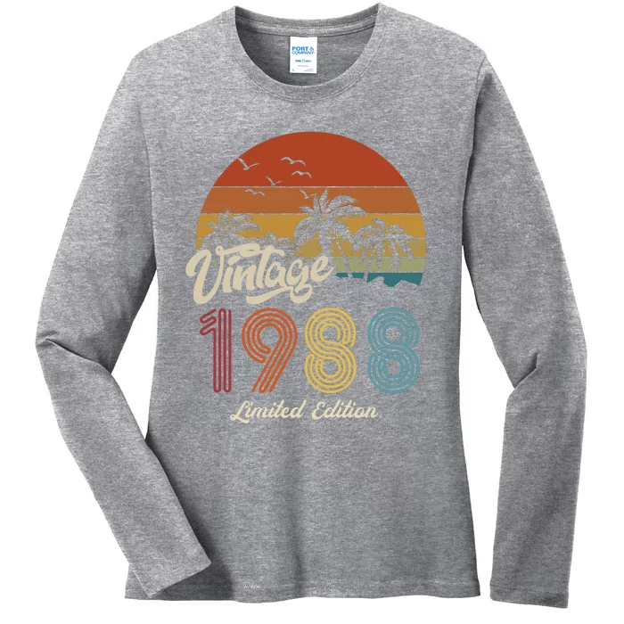 35th Birthday Vintage Limited Edition 1988 Ladies Long Sleeve Shirt