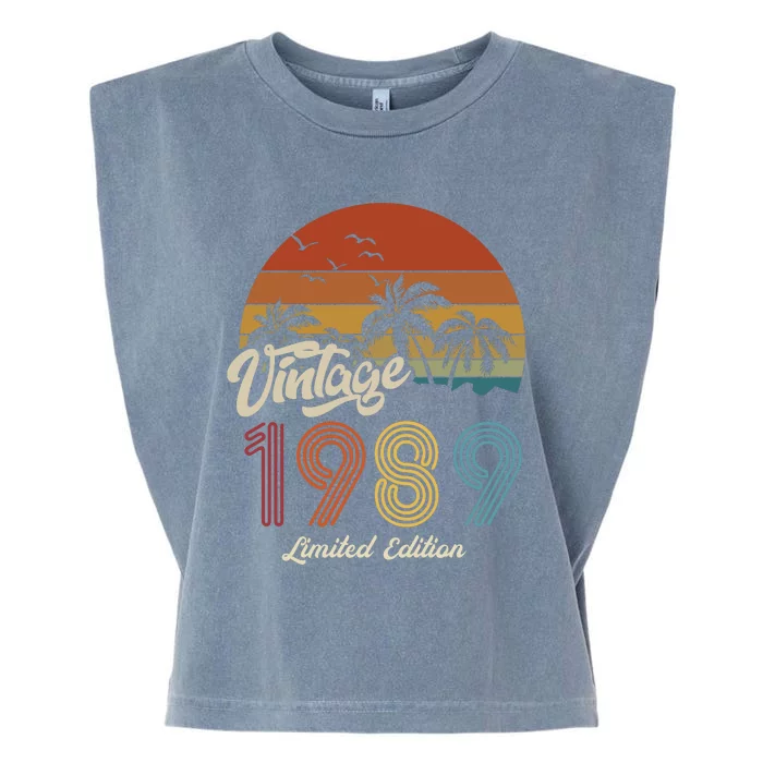 34th Birthday Vintage Limited Edition 1989 Garment-Dyed Women's Muscle Tee