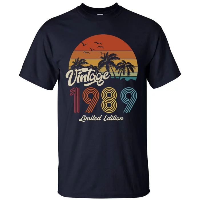 34th Birthday Vintage Limited Edition 1989 Tall T-Shirt