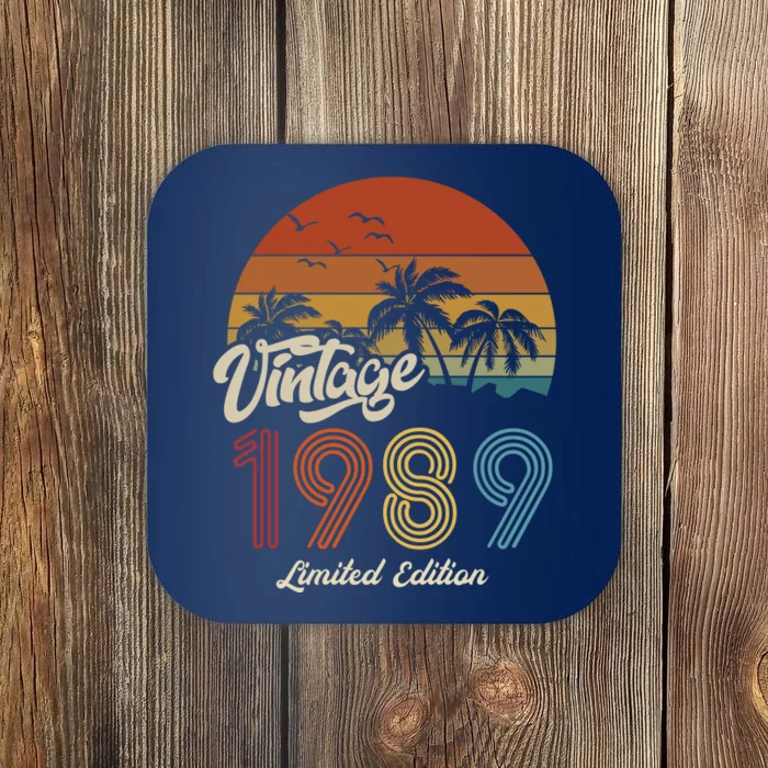 34th Birthday Vintage Limited Edition 1989 Coaster