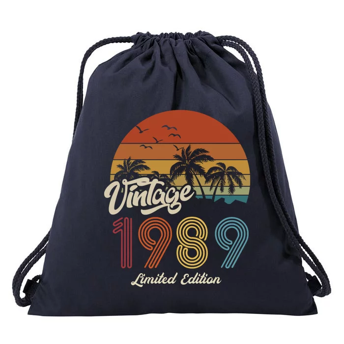 34th Birthday Vintage Limited Edition 1989 Drawstring Bag