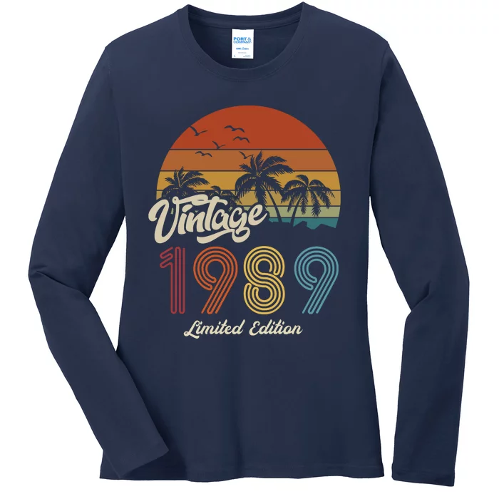 34th Birthday Vintage Limited Edition 1989 Ladies Long Sleeve Shirt