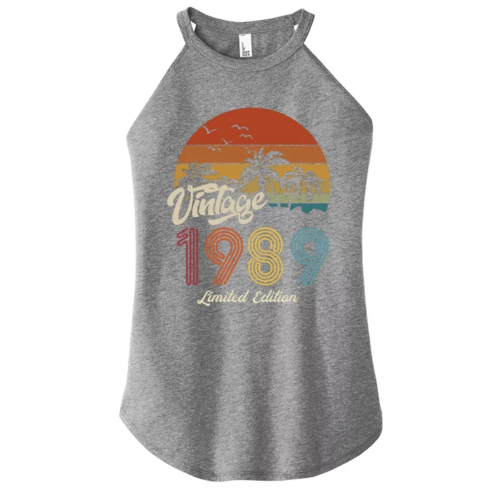 34th Birthday Vintage Limited Edition 1989 Women’s Perfect Tri Rocker Tank