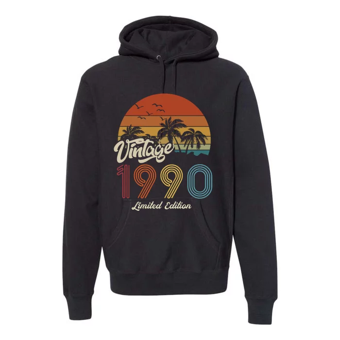 33rd Birthday Vintage Limited Edition 1990 Premium Hoodie