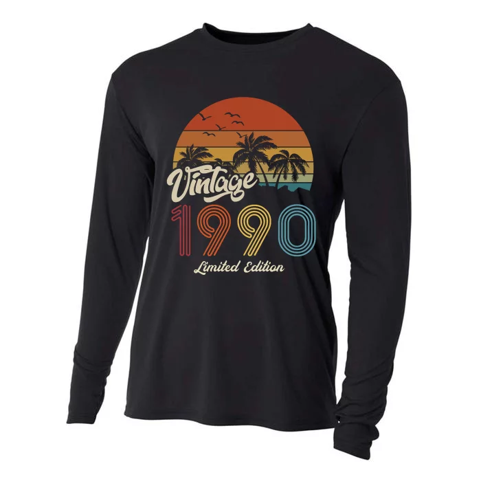 33rd Birthday Vintage Limited Edition 1990 Cooling Performance Long Sleeve Crew