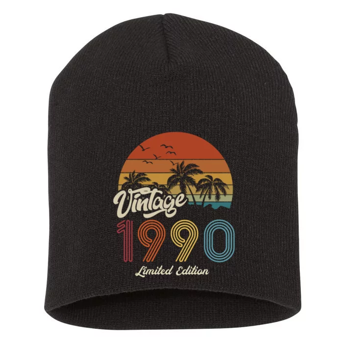 33rd Birthday Vintage Limited Edition 1990 Short Acrylic Beanie