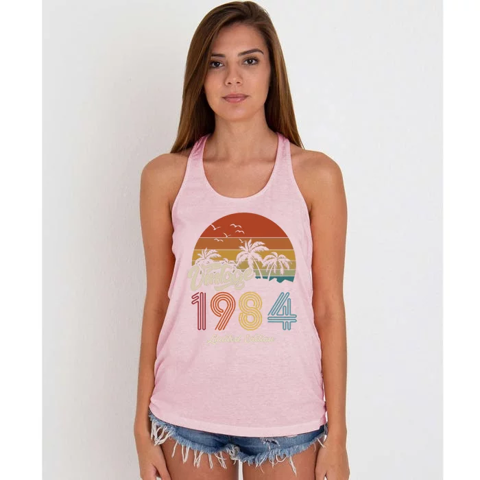 39th Birthday Vintage Limited Edition 1984 Women's Knotted Racerback Tank