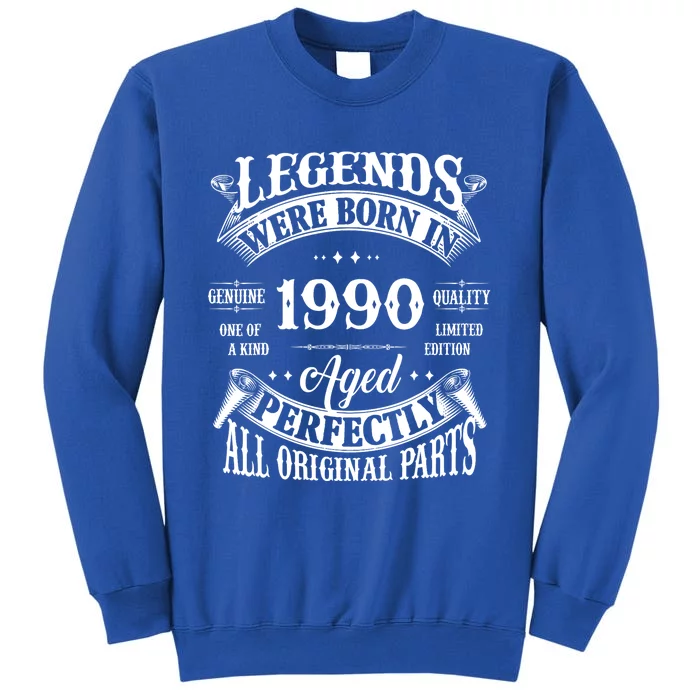 34th Birthday Vintage Legends Born In 1990 34 Years Old Sweatshirt