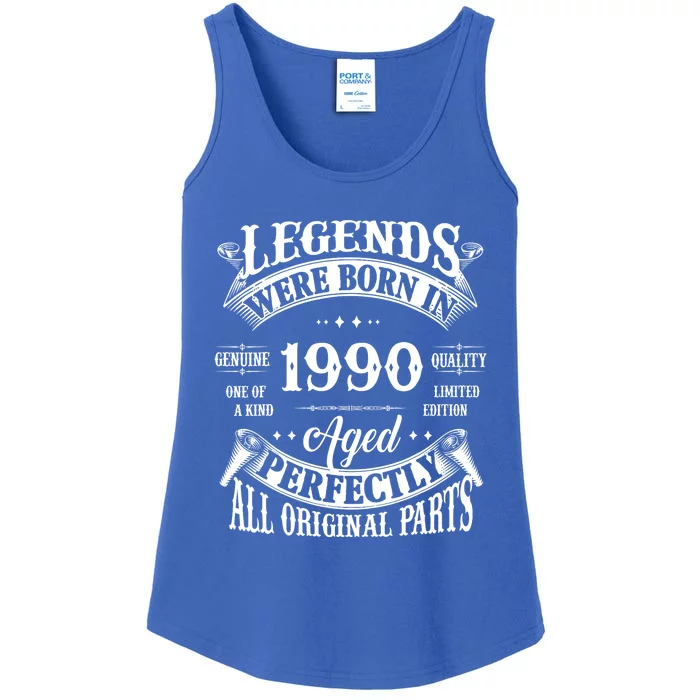 34th Birthday Vintage Legends Born In 1990 34 Years Old Ladies Essential Tank