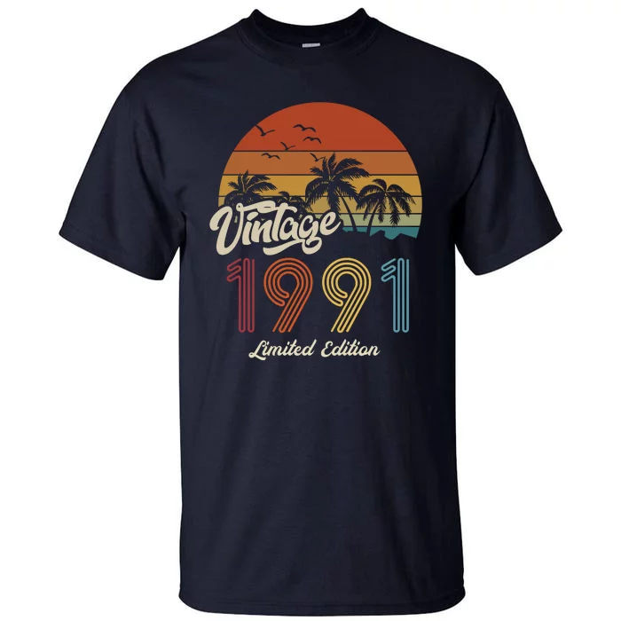 32nd Birthday Vintage Limited Edition 1991 Tall T-Shirt