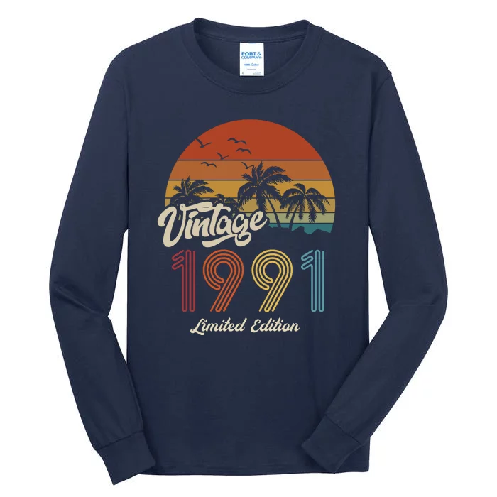 32nd Birthday Vintage Limited Edition 1991 Tall Long Sleeve T-Shirt