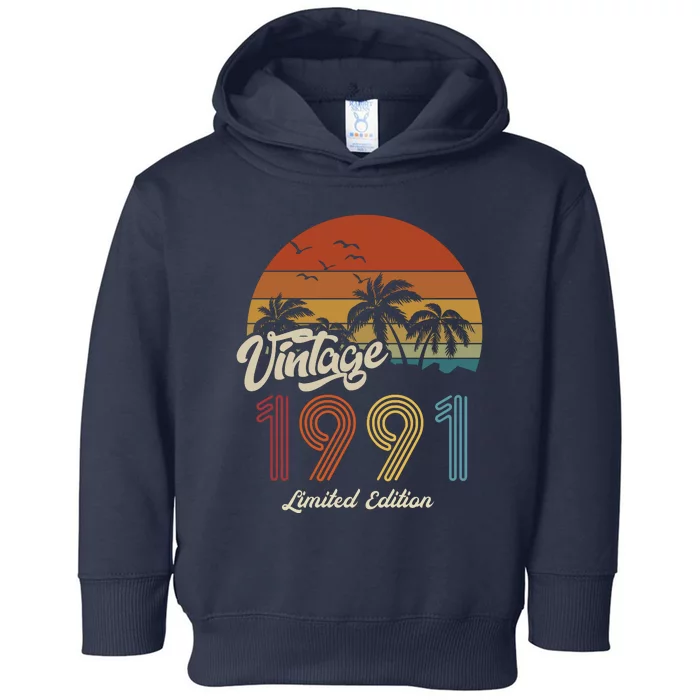 32nd Birthday Vintage Limited Edition 1991 Toddler Hoodie