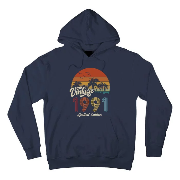 32nd Birthday Vintage Limited Edition 1991 Tall Hoodie