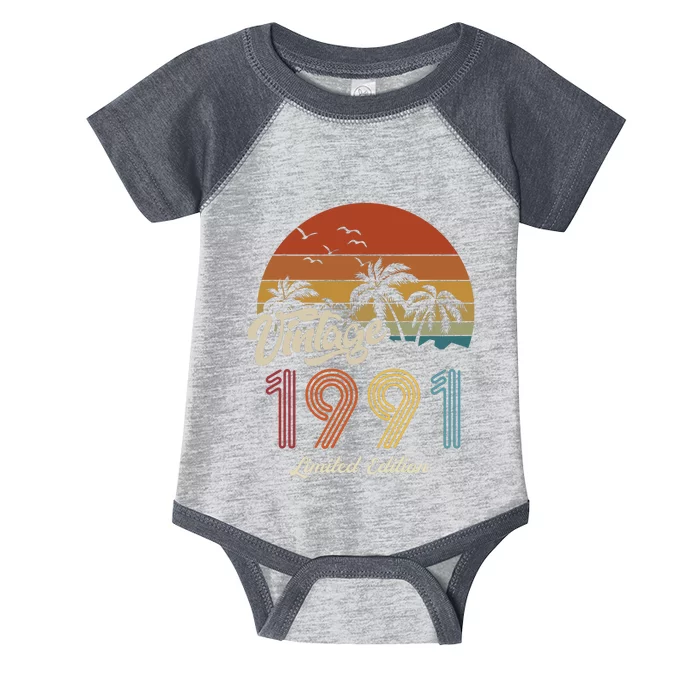 32nd Birthday Vintage Limited Edition 1991 Infant Baby Jersey Bodysuit