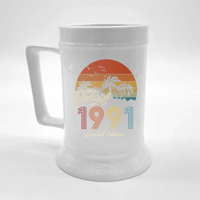 32nd Birthday Vintage Limited Edition 1991 Front & Back Beer Stein