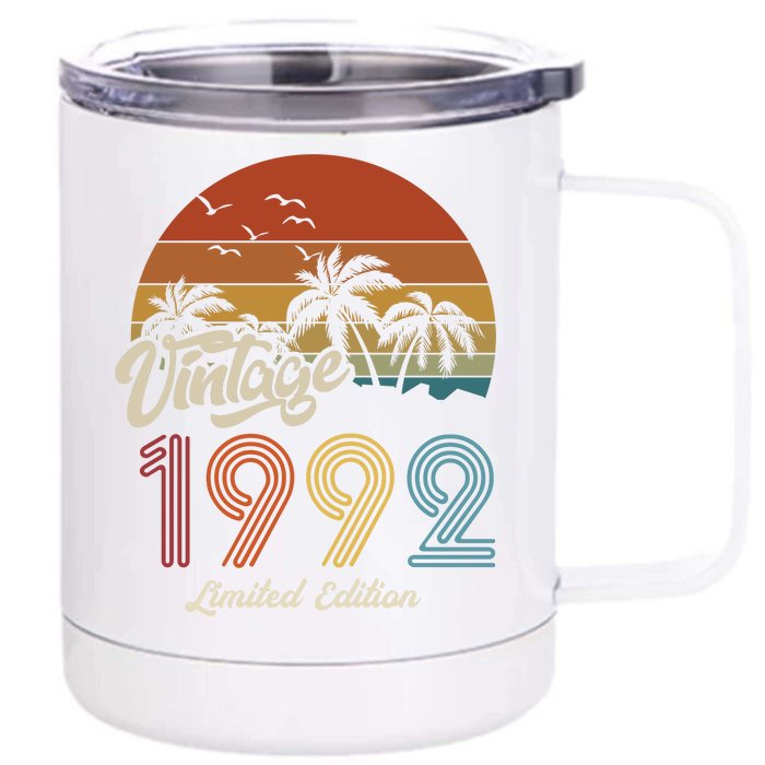 31st Birthday Vintage Limited Edition 1992 Front & Back 12oz Stainless Steel Tumbler Cup