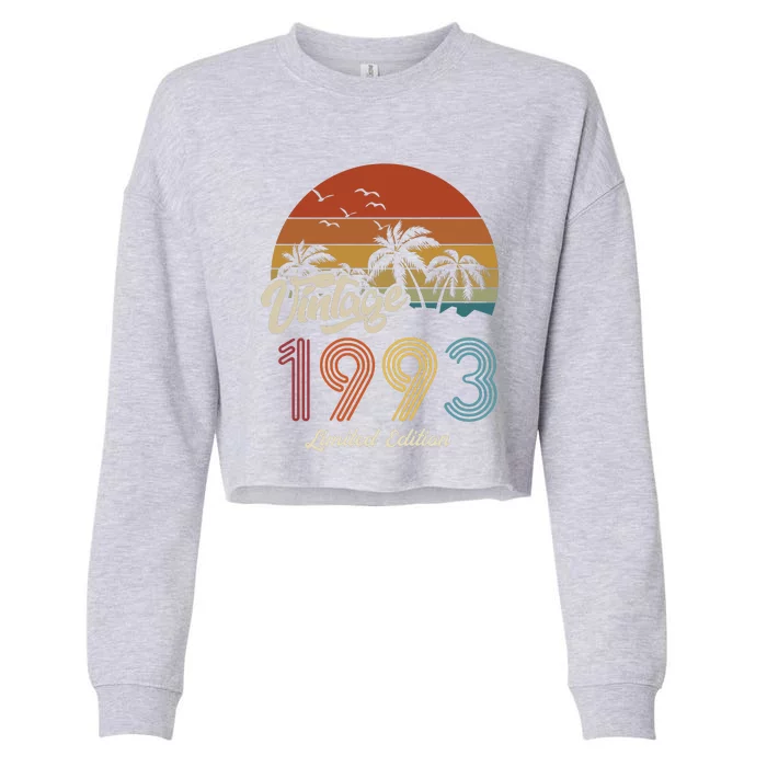 30th Birthday Vintage Limited Edition 1993 Cropped Pullover Crew