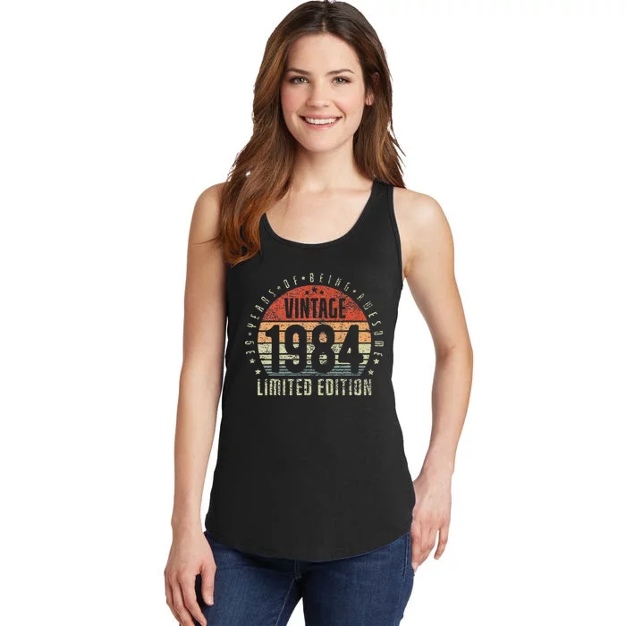 39th Birthday Vintage 1984 Limited Edition 39 Yr Old Ladies Essential Tank