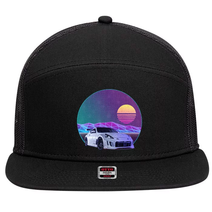 370z Car 7 Panel Mesh Trucker Snapback Hat