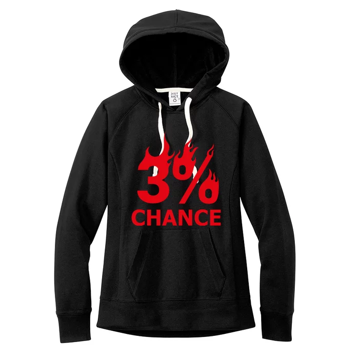 3% Chance Women's Fleece Hoodie