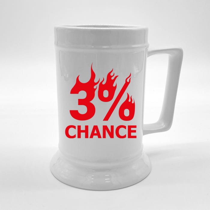 3% Chance Front & Back Beer Stein