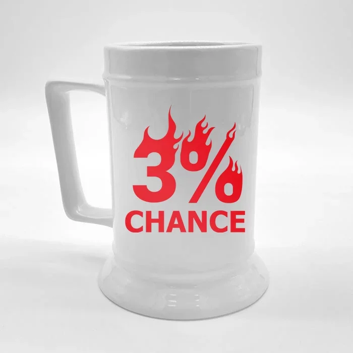 3% Chance Front & Back Beer Stein