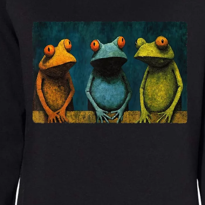 3 Cute Funny Frogs Men, Women, Frog Lovers Womens California Wash Sweatshirt