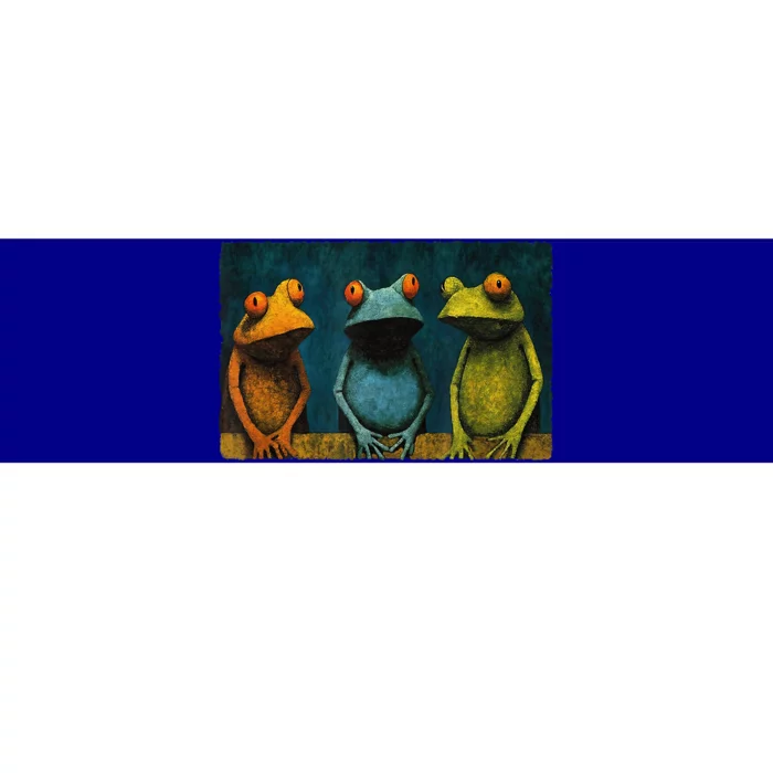 3 Cute Funny Frogs Men, Women, Frog Lovers Bumper Sticker