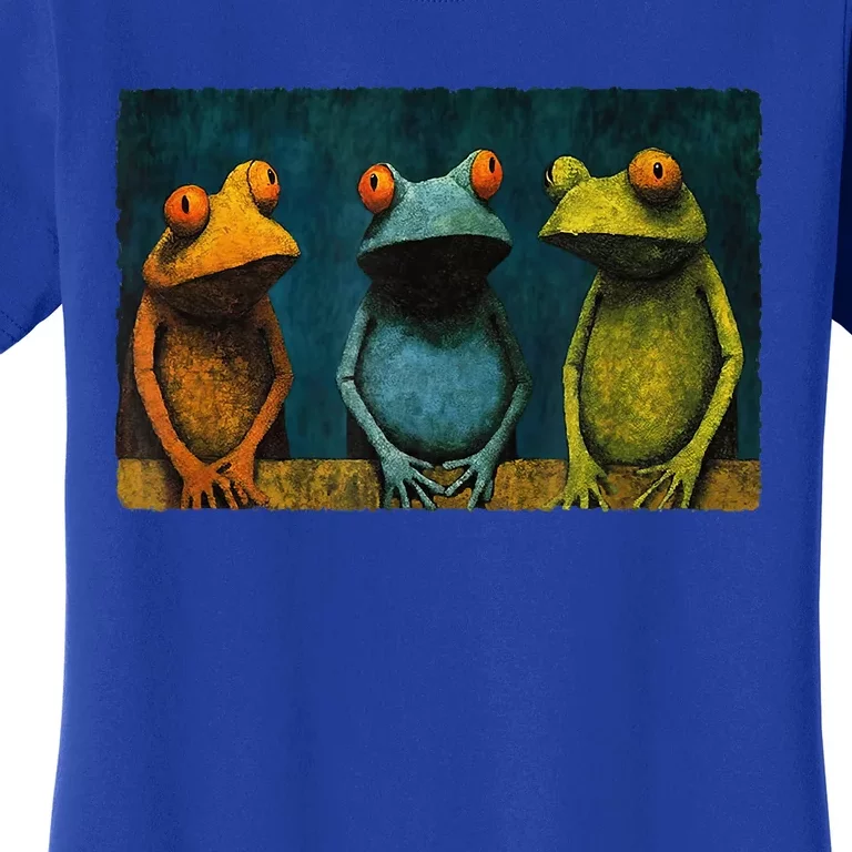 3 Cute Funny Frogs Men, Women, Frog Lovers Women's T-Shirt