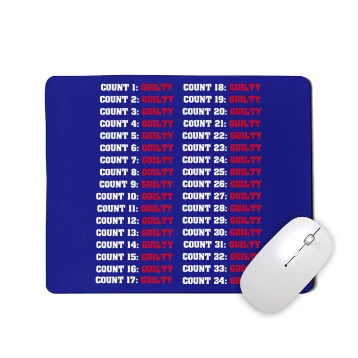 34 Counts Guilty Mousepad