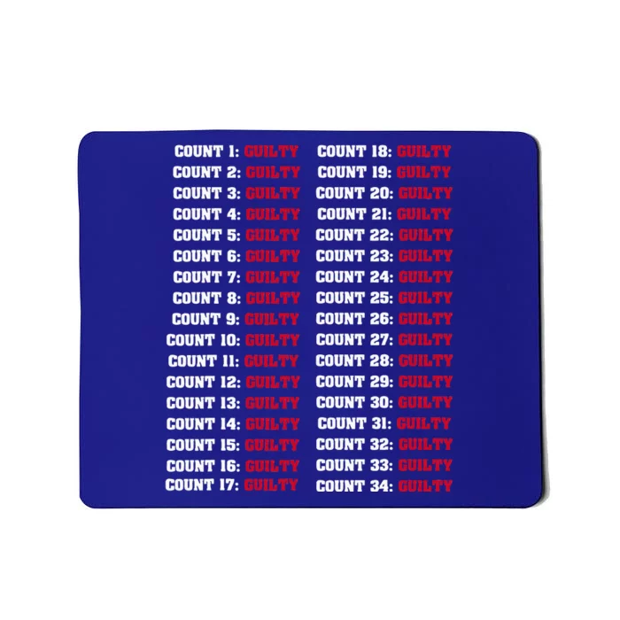 34 Counts Guilty Mousepad